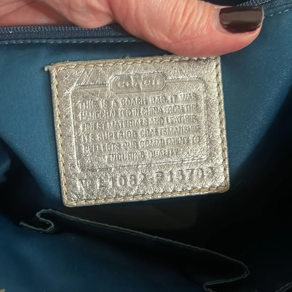 COPY - Coach Black Tote Bag with Metallic Accents - Picture 15 of 17